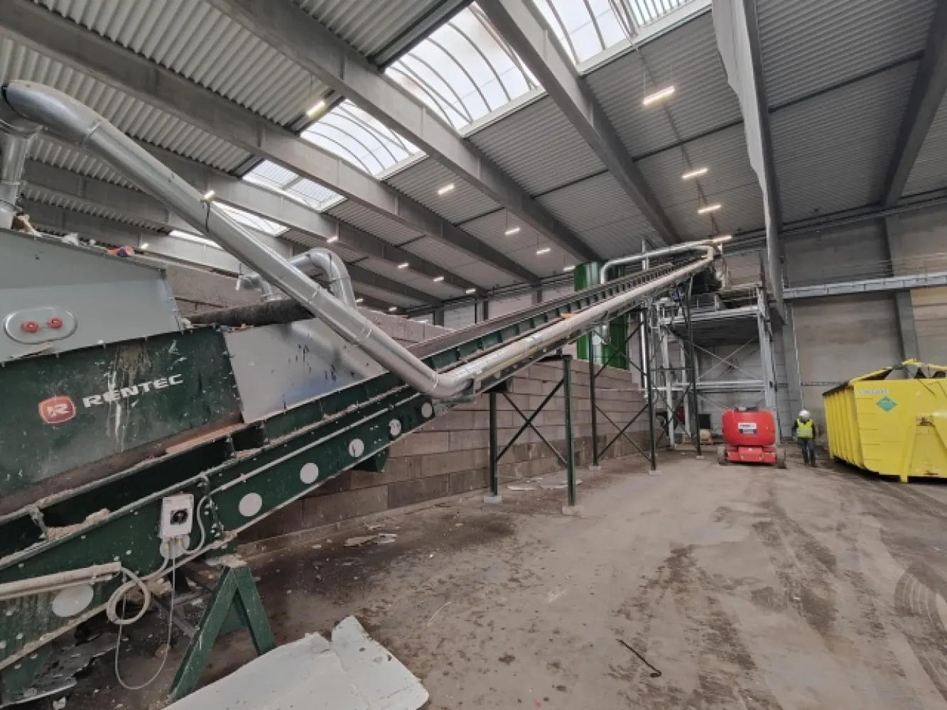 Ontstoffing shredders en transportbanden