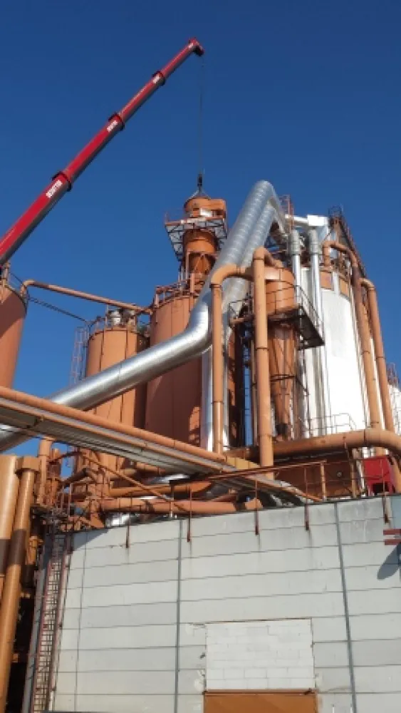 Pneumatisch transport met cyclofilter